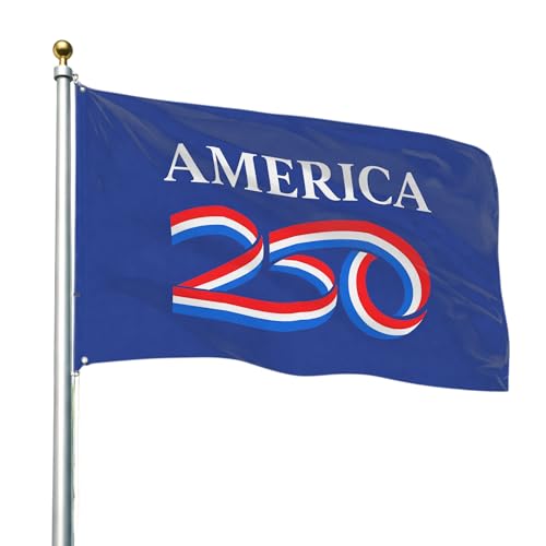 250th Anniversary of USA Independence Outdoor Flag by DreamController - Durable Fade-Resistant Polyester Crisp Edges Brass Grommets - HD Printed Patriotic Flag - Made in USA |4x6ft