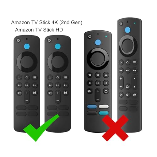 LEFXMOPHY 2nd Gen TV Stick 4K/HD Voice Remote Control Silicone Case Black