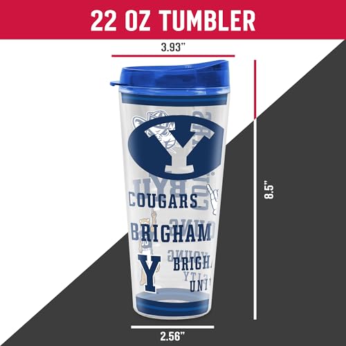 Image of Rico Industries NCAA College Double Wall Mayhem 16oz Or 20oz Tritan Tumbler W Lid