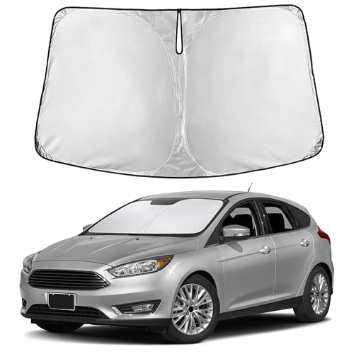 Image of EcoNour Windshield Sunshade Compatible for Ford Focus 2012-2016 2017 2018, Sun Visor for Front Windshield & Window Sun Shade Cover, UV Heat Blocker & Protector, Car Accessories