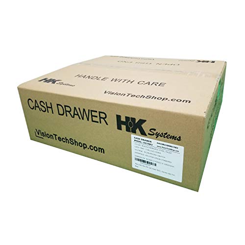 Hk Systems 13" Heavy Duty Black "Push" Open Cash Drawer, 4B5C With Under Counter Mounting Metal Bracket #TOP4