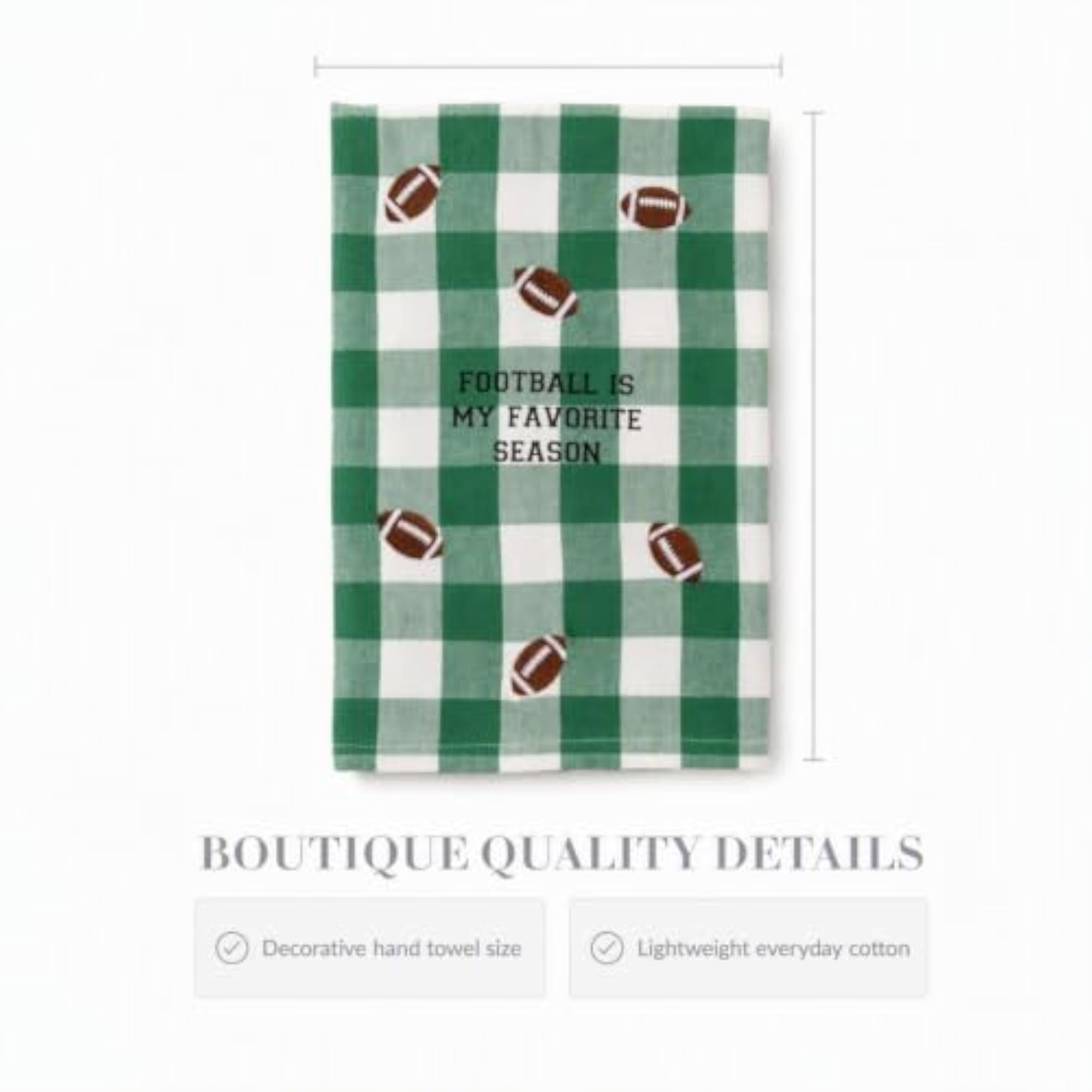 Football Seasonal Decorative Bar Towel, Kitchen Gift