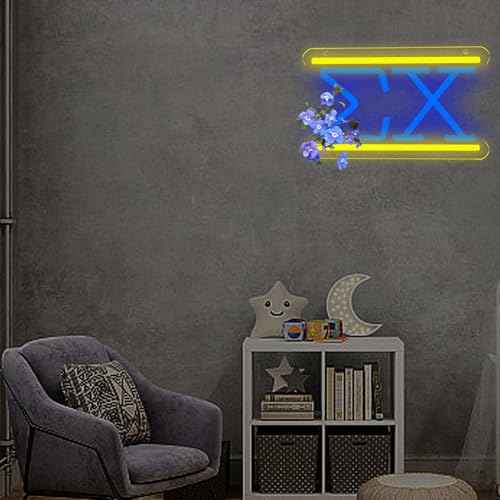 Image of Sigma Neon Sign, Σ Chi Greek Letter LED Neon Light for Fraternity Dorm Decor, USB Powered Wall Decor for Bedroom, Game Room, Man Cave, College Gift for Brothers Brotherhood