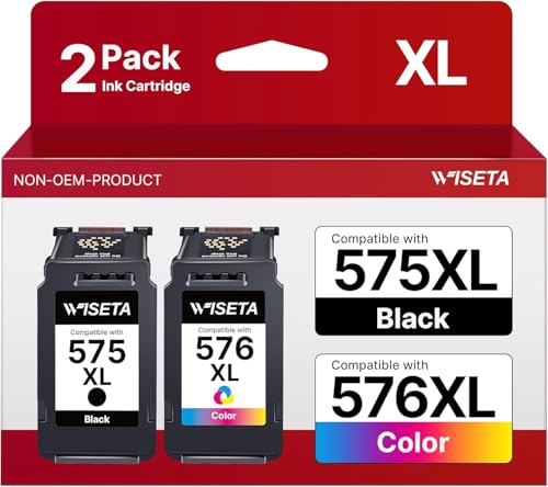 575XL 576XL Druckerpatronen PG-575XL CL-576XL Kompatible für Canon 575 XL 576 XL Kompatible für Canon PIXMA TS3550i TS3551i TS3750i TS3751i TS3752i TR4755i TR4750i TR4751i (575 Schwarz 576 Farbe)