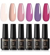 ROSALIND UV Nagellack Set 6 Farben 7ml Shellac Gel Nagellack Set Für UV LED Lampe Gellack Nail Po...