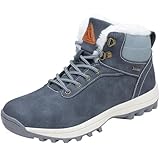 [Mishansha] スノーブーツ メンズ レディース 防寒 防水 冬靴 ボア 防滑 厚底 防寒靴 軽量 登山靴 トレッキング ハイキング 雪靴 保温, ブルー, 25.5 cm