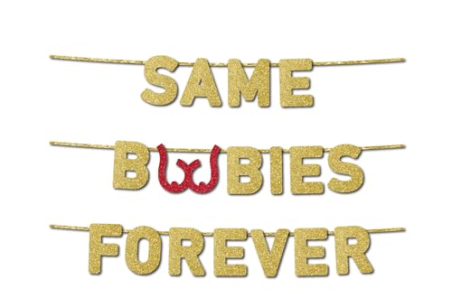 Image of Pre-Strung Funny Bachelor Party Banner - NO DIY - Bachelor Party Decorations - Bachelor Party Accessories - Bachelor Party Gifts Favors,Gold Glitter（3）