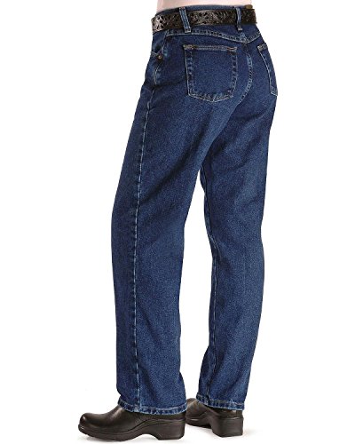 Jean épais Wrangler Blues femme pour morphologie taille haute 54