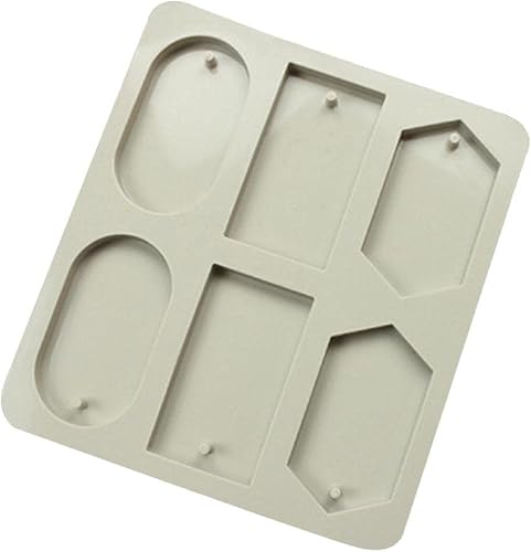 Molde de cera de silicona creativa de 6 agujeros para cera de rombo, rectángulo ovalado, molde para tabletas, yeso para velas, jabón epoxi, moldes