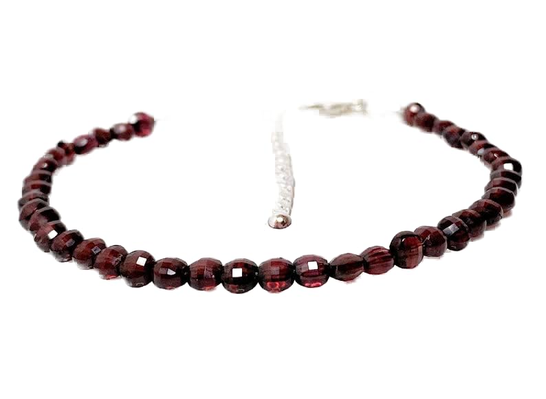 Bracelet grenat 4mm pour illuminer vos tenues chic ou décontractées