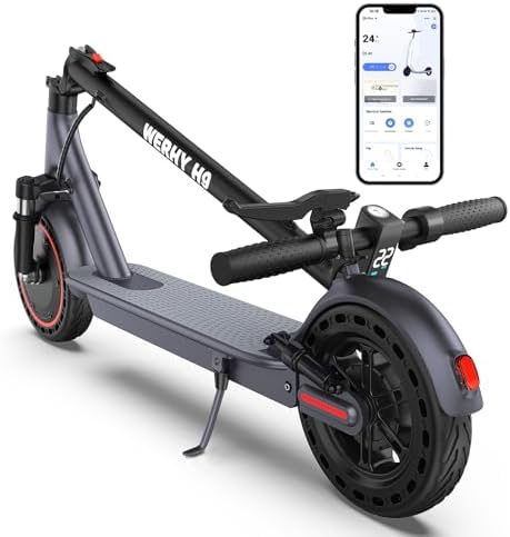 WERHY 8.5”/10” Electric Scooter, 350W/500W Motor, Top Speed 19/22 mph, Max 28/23/16Miles Ranges, Foldable E Scooter for Adults