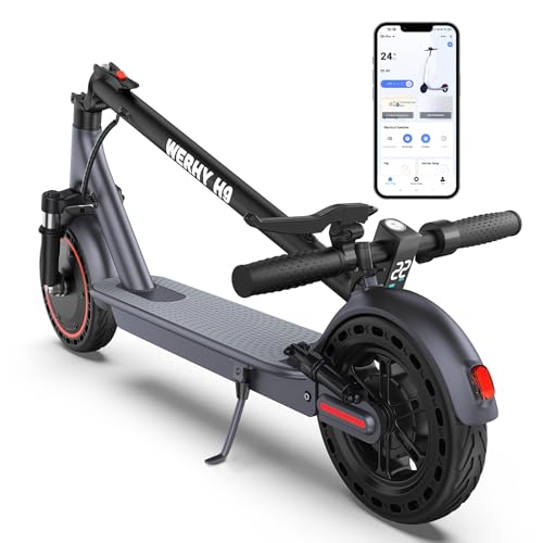 WERHY Electric Scooter, 350W/500W Motor, Top Speed 19/22 mph, Max 16/23/25/28Miles Ranges, Foldable E Scooter for Adults