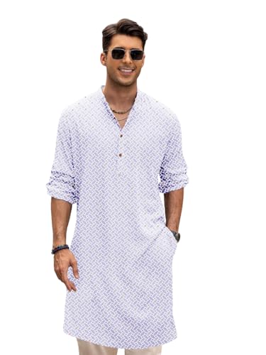 Image of BE ACTIVE Cotton Kurta for Men | Traditional and Classy Design | Indian Kurta | Full Sleeve Kurta