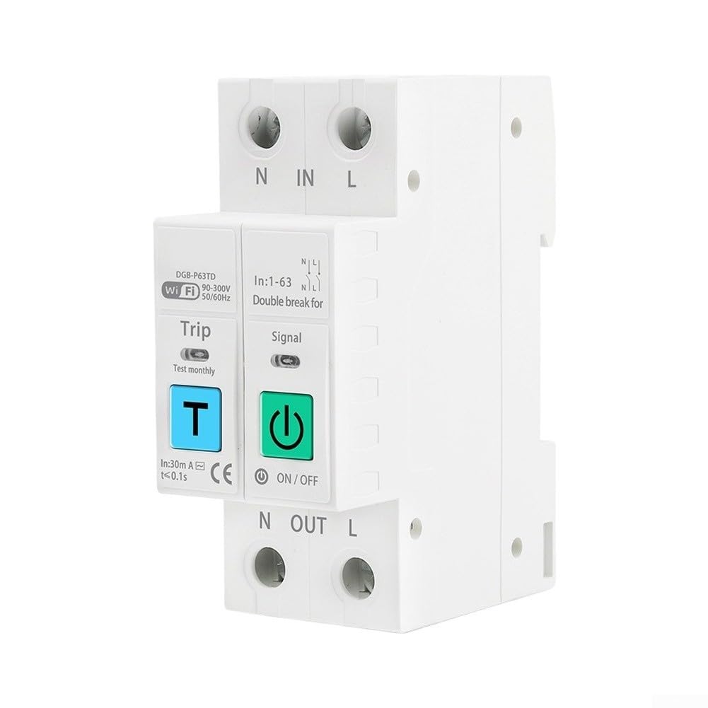 Disyuntor para inteligente WiFi 1-63A Protección Voltaje Disyuntor