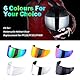 Helmvisier für LS2 FF800/FF353/FF328,Motorradhelm Visier,Motorrad Windschutz Helm Objektiv Visier Vollgesichts,Helmvisiere Zubehör Ersatz,Nicht für andere Modelle empfohlen (Chrom Silber)