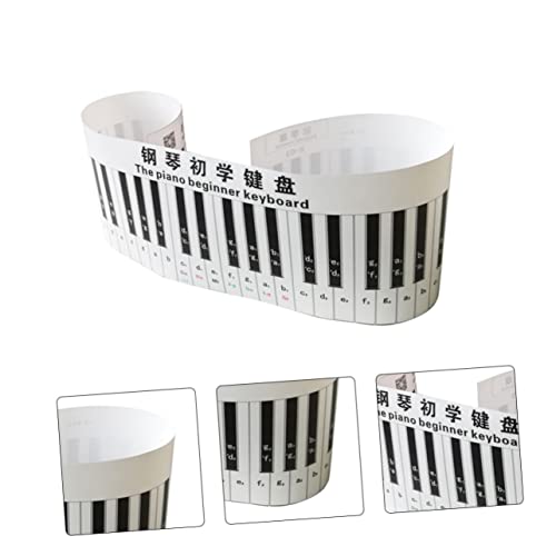 Vaguelly Clavier de piano simulé fournitures d’apprentissage du piano autocollants de piano claviers instrument piano enfant fournitures pour clavier de piano décalcomanies clavier PVC - Les Beatles, Paul McCartney, John Lennon, RIngo Starr, George Harrison Vaguelly Clavier de piano simulé fournitures d'apprentissage du piano autocollants de piano claviers instrument piano enfant fournitures pour clavier de piano décalcomanies clavier PVC – Image 3