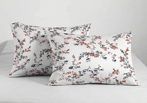 Image of Trance Home Linen 200 TC 100% Cotton Printed Pillow Covers | Pillow Cases | Set of 2 Piece Pillow Covers only |Standard Size (18 X 28 inch, Nile Peach)