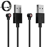 Smart Ring Charger Cable, 2 Pack Magnetic 4mm Charging Cable, Portable USB-A Fast Charging Cord Compatible with Oura Ring/Samsung Galaxy Ring/Colmi Ring/R02 R09 R18 & More Devices