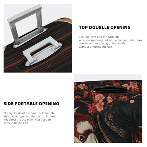 Red Panda Fantasy Aesthetic Elastic Travel Luggage Covers Dustproof Scratch-Resistant Suitcase Protector Fit 22-24 Inch3