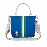 [ルートート] 8390 スヌーピー スポーティー ショルダー付き 小さめ トートバッグ IP スクエア ２ウェイ PEANUTS (01 ブルー)