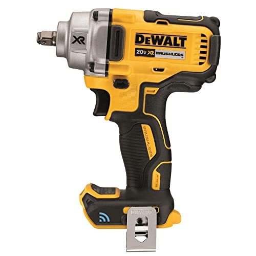 DEWALT 20V MAX Tool Connect 1/2´´ Mid-Range Impact Wrench with Hog Ring Anvil, Tool Only (DCF896HB)