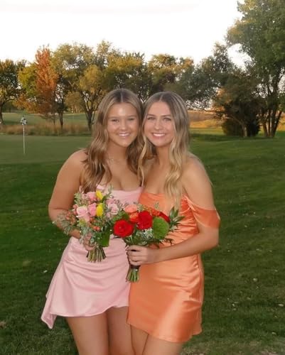 Changuan Off Shoulder Satin Homecoming Dresses for Teens 2025 Ruched Tight Corset Short Prom Dress Cocktail Party Gowns4