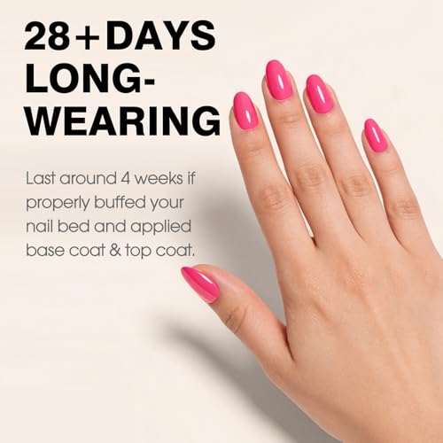 Image of CANNI 9ml Neon Pinkish Red Gel Nail Polish, High Gloss UV LED Soak Off Gel