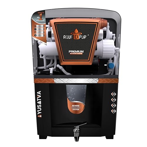 Image of AQUA D PURE 4x Technology with Copper Purification, 10 Stage RO Water Purifier with UV, UF, TDS Adjuster and 12 Liter Storage Tank, Best for Home and Offices