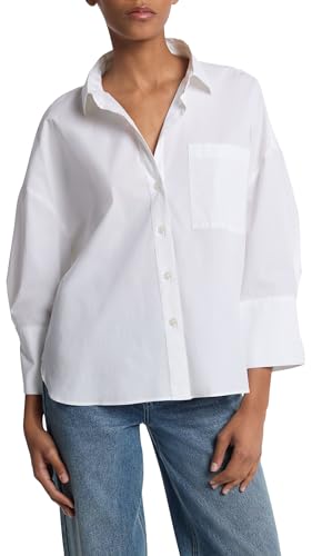 Michael Kors Women's Poplin Shirt, White, L