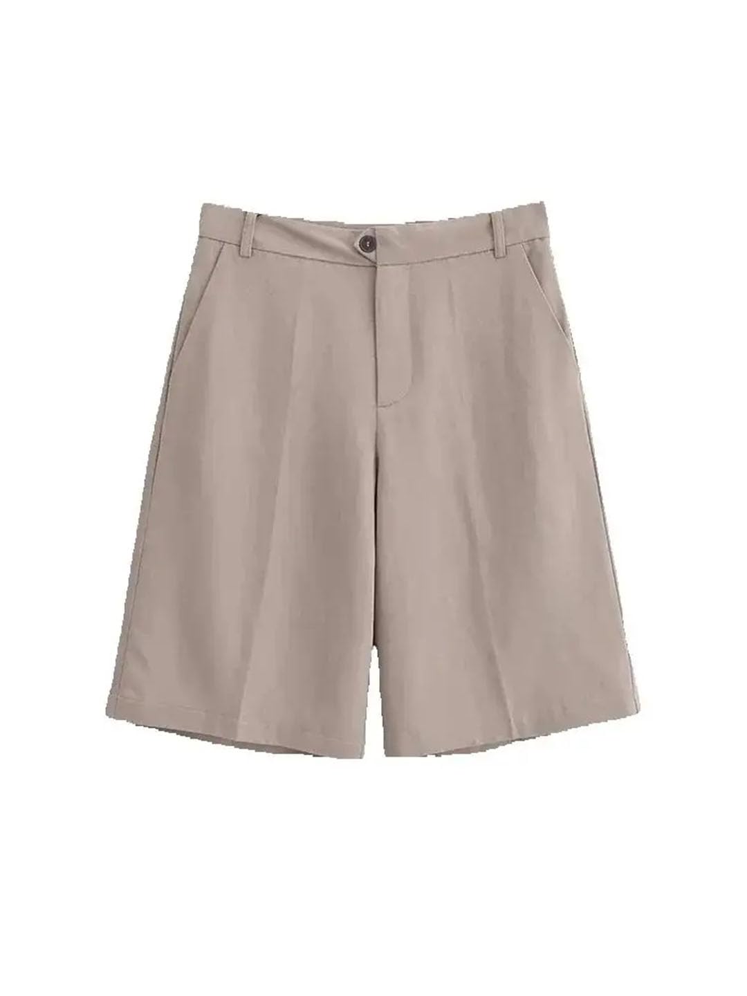 Damen Bermuda-Shorts mit überkreuzter Weste und mittlerer Taille, zweiteiliges Set
