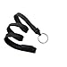 Navy Blue Lanyard, flat braid, break-away, split ring, 3/8" wide (100pk)