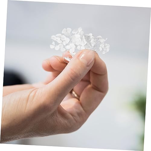 1pack pétalos secos de hortensia blanca para manualidades miniatura 3