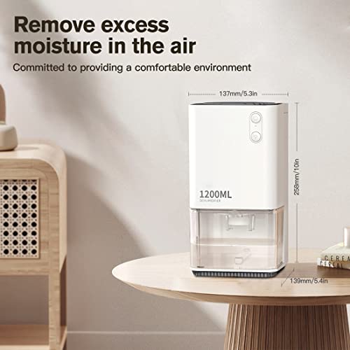 Upenjok 40Oz Small Dehumidifier With Led Lights & Auto Shut Off - Perfect For 322 Sq. Ft Bedroom, Bathroom, Rv, Closet #TOP1