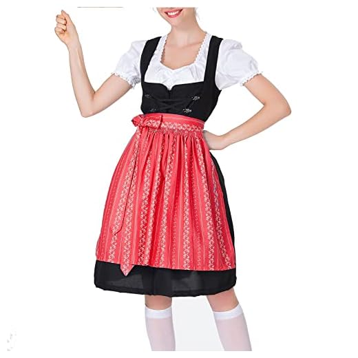 German Dresses for Oktoberfest Women Dirndl Costume Women Plus German Uniforms Costume Plus Size Oktoberfest Costumes Women German Outfits for Oktoberfest Female Dirndl Apron Women