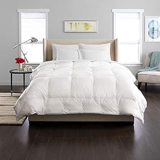 Pacific Coast Feather Company 67831 SuperLoft White Down Comforter, Cotton Cover, Hypoallergenic, King