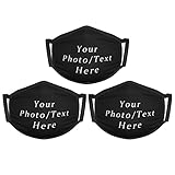 Twodances Custom Face Masks,Personalized Design Breathable Mouth Mask Balaclava Bandanna with Filter Slot Reusable Face Cover for Unisex Men Women M