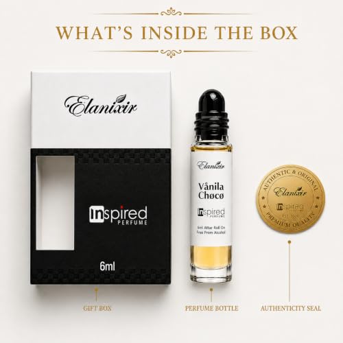 ELANIXIR Inspired Perfume Vanilla Choco 6ml Attar Roll On - Image 5