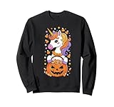 carino candy corn unicorno halloween zucca bambini ragazze felpa