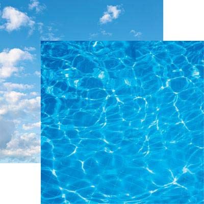 Papier scrapbooking Summertime Just Add Water, lot de 5 feuilles de 30,5 x 30,5 cm pour vos albums