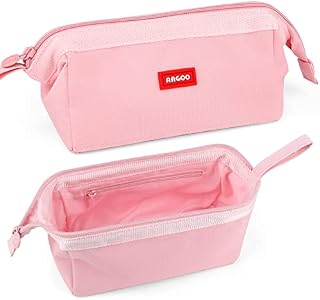 Coolzon Large Pencil Case for Girls Boys, Big Capacity Pencil Cases Pen Bag Pouch Holder School Stationery Organizer Makeup Cosmetic Bag for Kids Women Men Teenagers Students, Pink