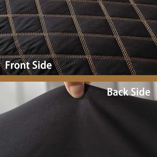 WhatsBedding Memory Foam Body Pillow for Adults, Long Pillow for Sleeping, Full Body Pillow for Bed - 20x54 inch, Black Quilted