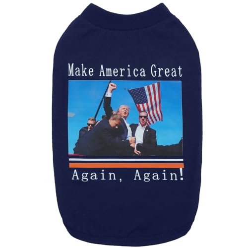 LETSQK Medium Dog Boy Shirts - Navy Blue, Summer Dog Pullover, Sun Protection, Standard Schnauzer to Boston Terrier