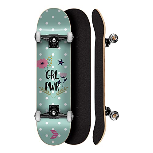 Skate Montado Profissional Cisco Feminino Flowers 8.0 - Abec 5