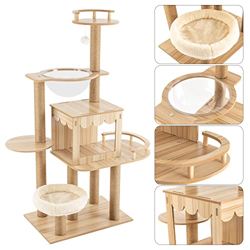 Árbol para Gatos Moderno de Múltiples Niveles para Interior miniatura 6