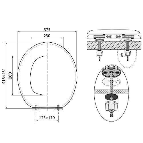 Wirquin 20721909 Sedile WC Woody 100% fsc, blu