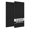 Olanglab Acoustic Panels 2 Pack, 48''x24'' Large Sound Panels, Fabric Wrapped Sound Proof Foam Panels for Walls, Sound Absorbing Panels for Recording Studio Acoustical Treatments (Black)
