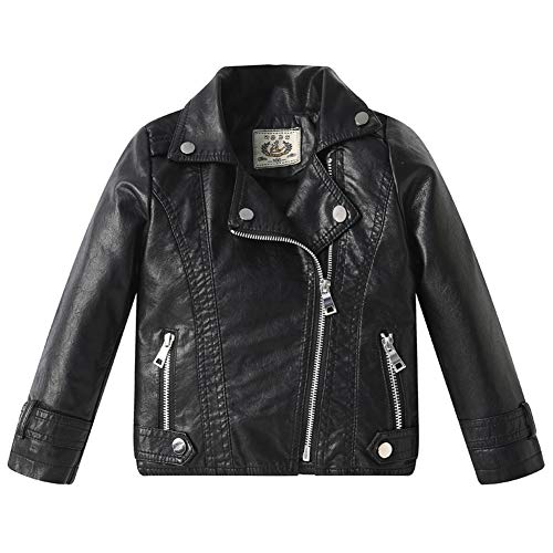 SXSHUN Niñas/Niños (1-6 años) Chaqueta Moto de Cuero Chaqueta Unisex de Moda...