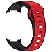 Compatible with Samsung Galaxy Watch 8 40mm 44mm Band, Two-Colour Silicone Sport Replacement Strap for Samsung Galaxy Watch 8 Classic (Red/Black)