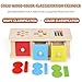 Montessori Toys Wooden Color Sorting Toys Object Permanent Box with Drawer Boxs,Coin Box,Learning Activity Cube Sensory Shape Sorter Educational Toy Fine Motor Matching Games for Kids Boys Girls Gift