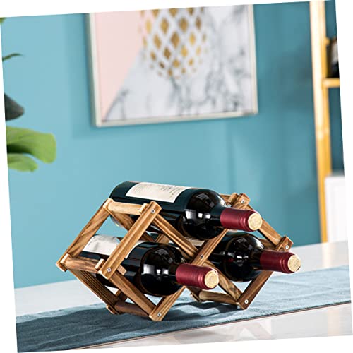 Soporte plegable para vino moderno en plástico marrón miniatura 5